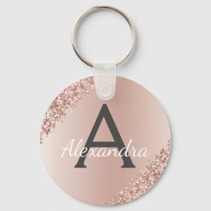 Chaveiro Pingente de Aço Inox Simulada Dourado Rosa com Mon