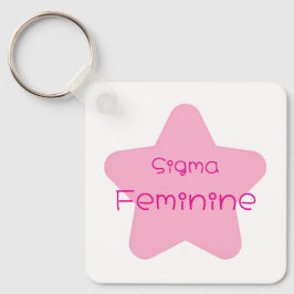 Chaveiro Pingente de Acrílico Feminino Sigma