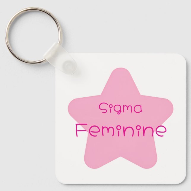 Chaveiro Pingente de Acrílico Feminino Sigma (Frente)