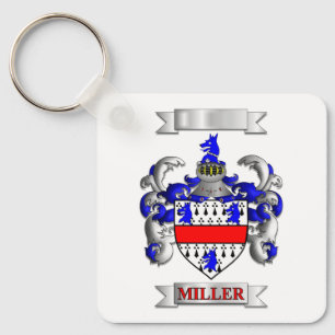 Chaveiro Pingente de alumínio Escudo Sobrenome Miller Famíl