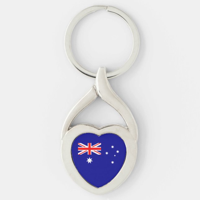Chaveiro Pingente de Bandeira Australiana Patriótica (Frente)
