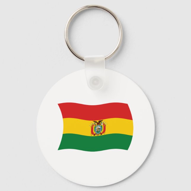 Chaveiro Pingente de Bandeira da Bolívia (Frente)