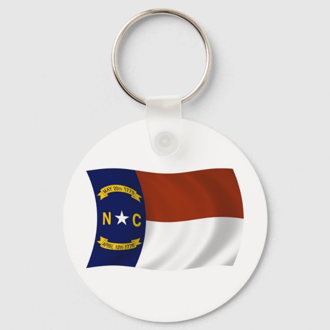 Chaveiro Pingente de Bandeira da Carolina do Norte (Frente)