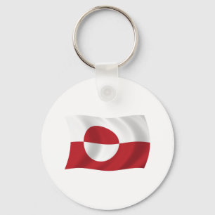 Chaveiro Pingente de Bandeira da Groenlândia