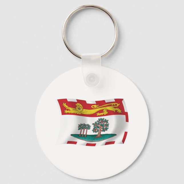 Chaveiro Pingente de Bandeira da Ilha do Príncipe Eduardo (Frente)