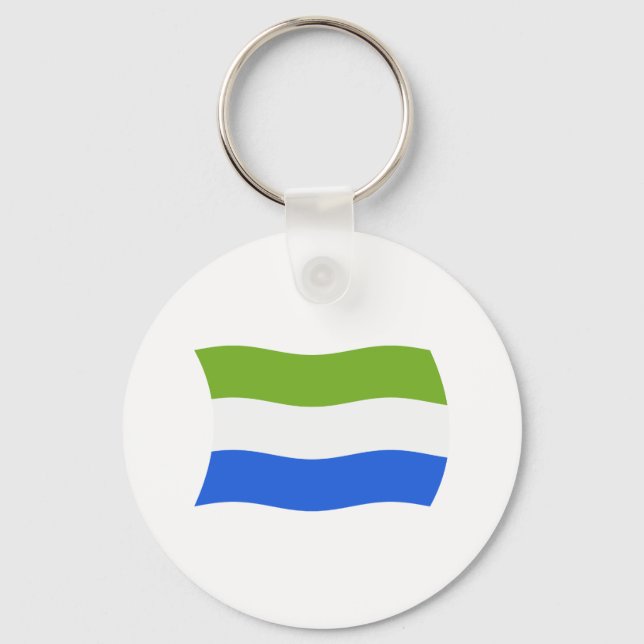 Chaveiro Pingente de Bandeira da Serra Leoa (Frente)