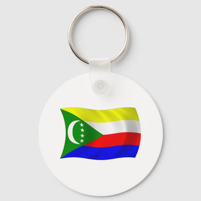 Chaveiro Pingente de Bandeira das Comores (Frente)