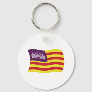 Chaveiro Pingente de Bandeira das Ilhas Baleares