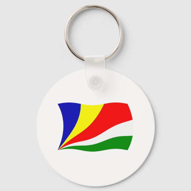 Chaveiro Pingente de Bandeira das Seychelles (Frente)
