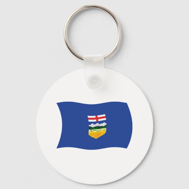 Chaveiro Pingente de Bandeira de Alberta (Frente)
