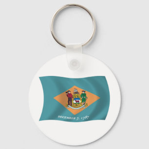 Chaveiro Pingente de Bandeira de Delaware