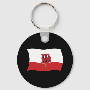 Chaveiro Pingente de bandeira de Gibraltar