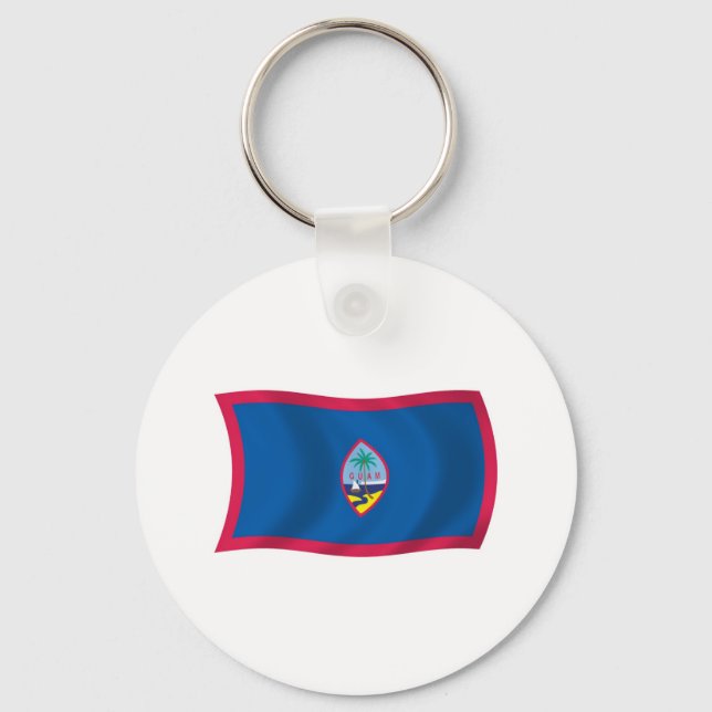 Chaveiro Pingente de Bandeira de Guam (Frente)