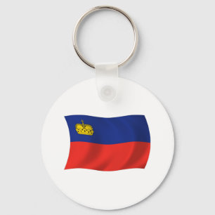 Chaveiro Pingente de Bandeira de Liechtenstein