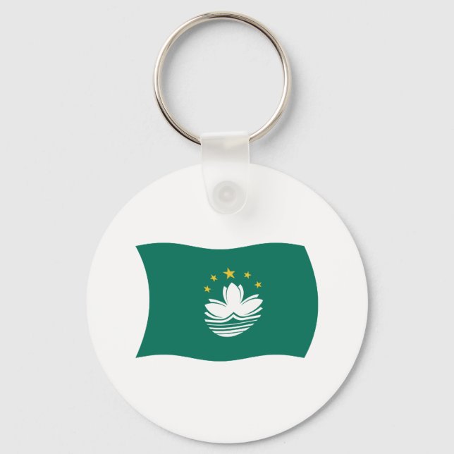 Chaveiro Pingente de Bandeira de Macau (Frente)