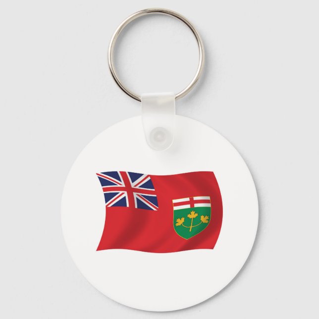 Chaveiro Pingente de Bandeira de Ontário (Frente)