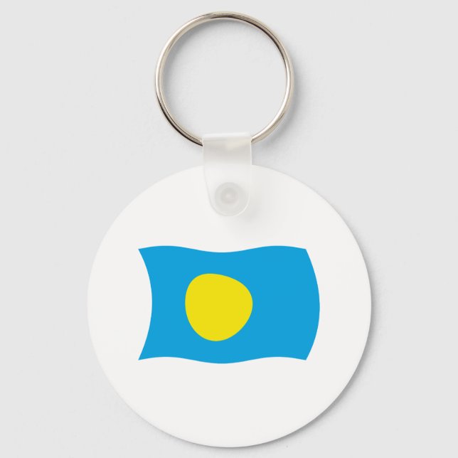 Chaveiro Pingente de Bandeira de Palau (Frente)