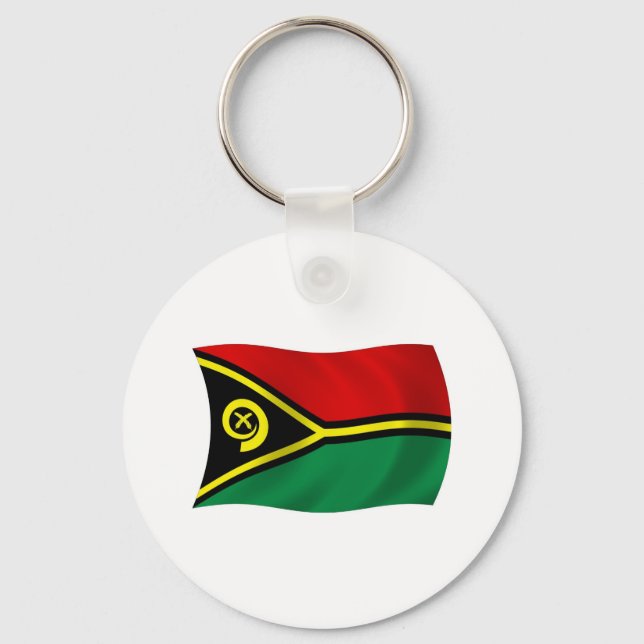 Chaveiro Pingente de Bandeira de Vanuatu (Frente)