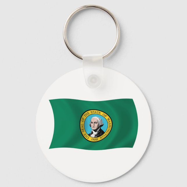 Chaveiro Pingente de Bandeira de Washington (Frente)