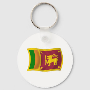 Chaveiro Pingente de Bandeira do Sri Lanka