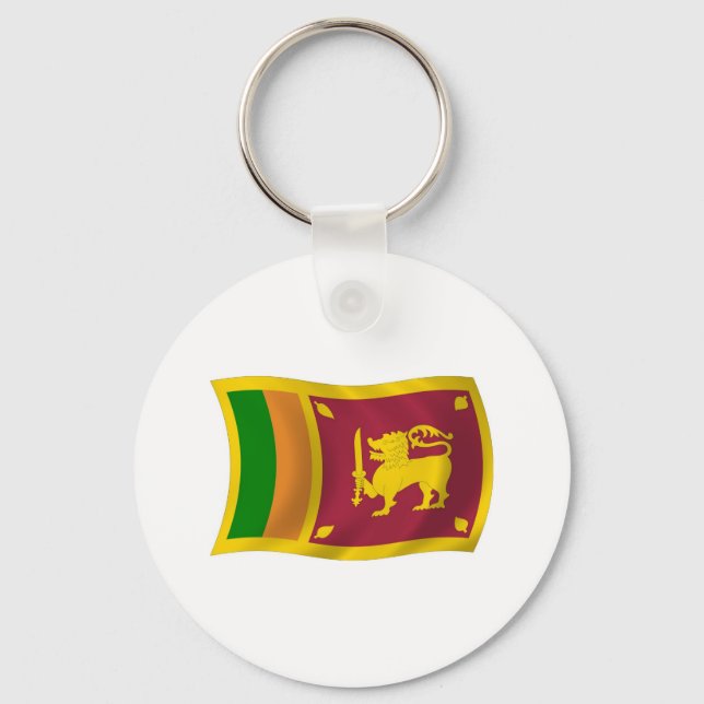 Chaveiro Pingente de Bandeira do Sri Lanka (Frente)
