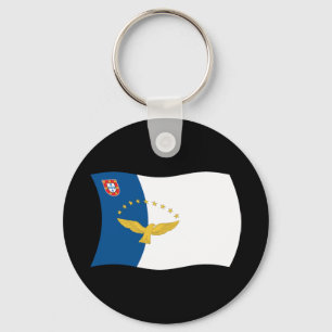 Chaveiro Pingente de Bandeira dos Açores