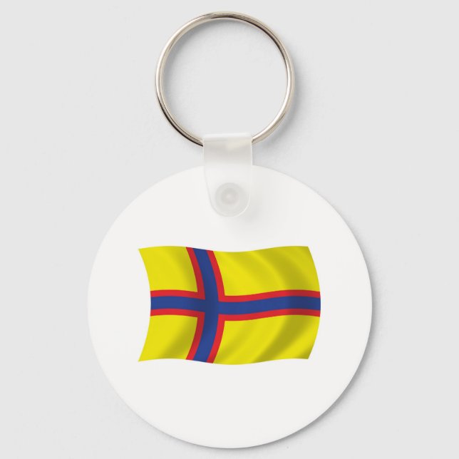Chaveiro Pingente de Bandeira dos Finlandeses da Ingria (Frente)