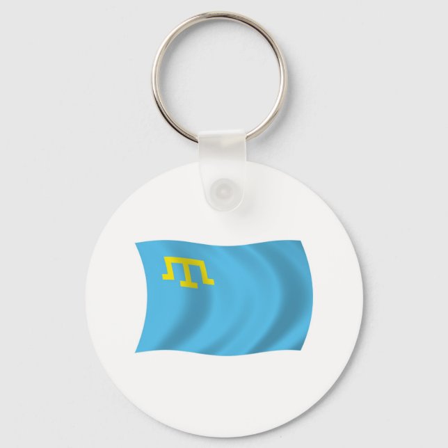 Chaveiro Pingente de Bandeira dos Tártaros da Crimeia (Frente)