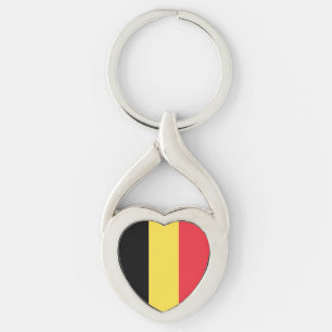 Chaveiro Pingente de Bandeira Patriótica Belga