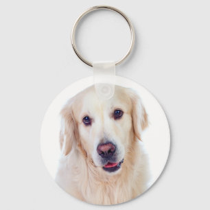 Chaveiro Pingente de Cachorro Filhote Retriever Dourado
