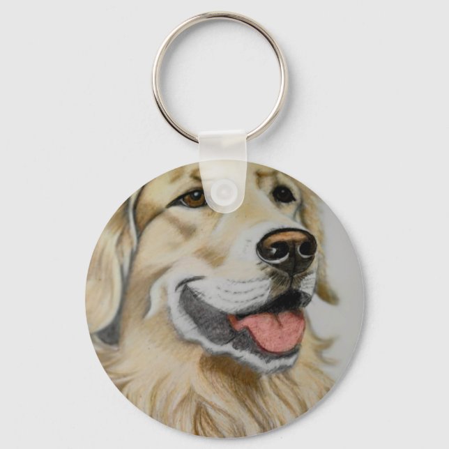 Chaveiro Pingente de cachorro Retriever (Frente)