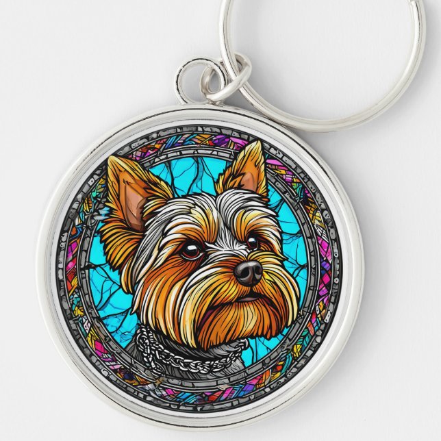 Chaveiro Pingente de Cachorro Terrier de Desenho Animado pa (Frente)