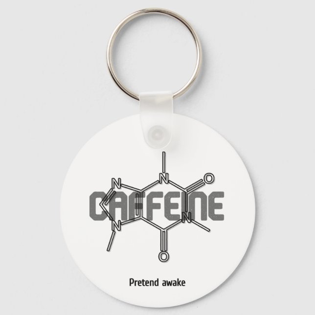 Chaveiro Pingente de Cafeína (Frente)
