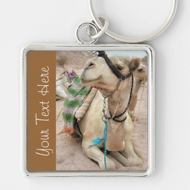 Chaveiro Pingente de Camelo Cansado Personalizado (Frente)