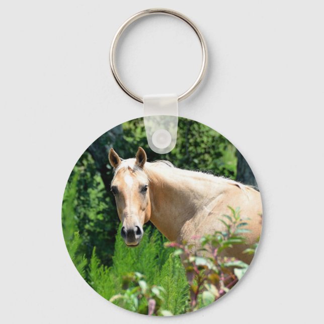Chaveiro Pingente de Cavalo Palomino (Frente)