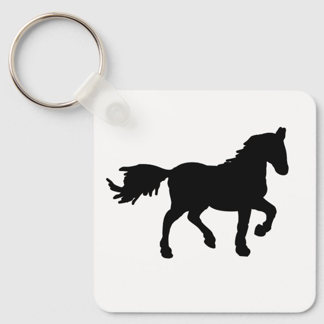 Chaveiro Pingente de Cavalo Simples do Zodíaco (Frente)
