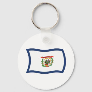 Chaveiro Pingente de chave com a bandeira da Virgínia Ocide