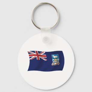 Chaveiro Pingente de chave com a bandeira das Ilhas Falklan