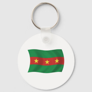 Chaveiro Pingente de chave com a bandeira do povo Ewe