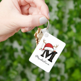 Chaveiro Pingente de chave com monograma personalizado de P