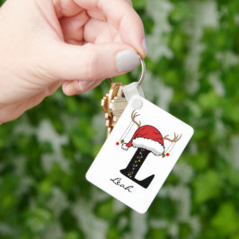 Chaveiro Pingente de chave com monograma personalizado de P