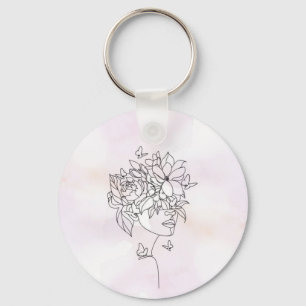 Chaveiro Pingente de Chave Floral Bloom and Breathe