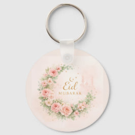 Chaveiro Pingente de chave Floral Crescent Eid Mubarak – Ro
