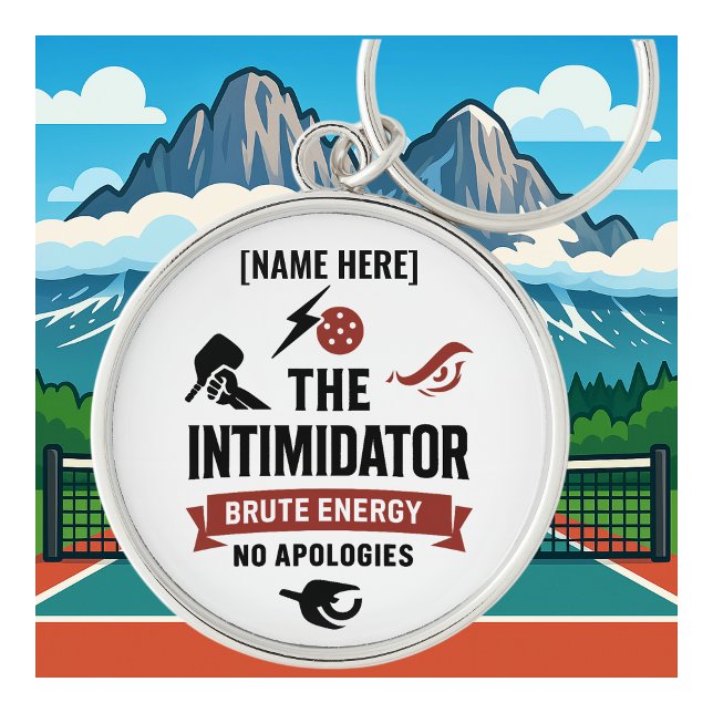Chaveiro Pingente de Chave Personalizado de Pickleball Inti (PICKLEBALL PERSONALIZED NAME KEYCHAIN)