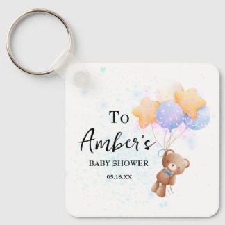 Chaveiro Pingente de Chave Teddy Bear Baby Shower