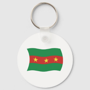 Chaveiro Pingente de chaveira da bandeira do povo Ewe