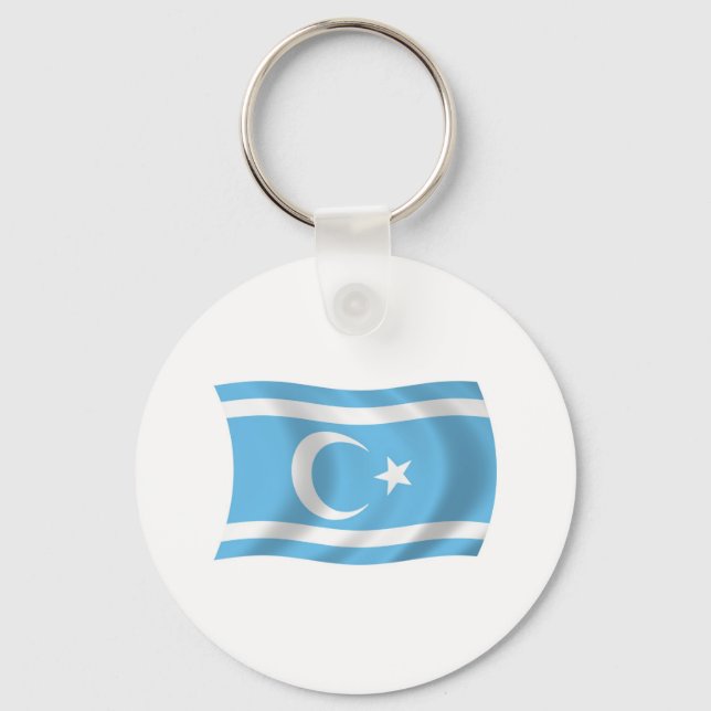 Chaveiro Pingente de chaveira da bandeira do Turcomano iraq (Frente)