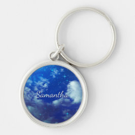 Chaveiro Pingente de Corrente com Céu Noturno Personalizado