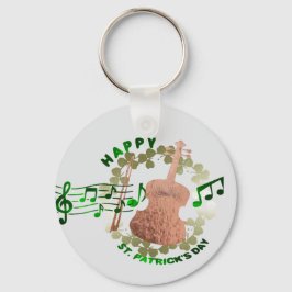 Chaveiro Pingente de Dia de São Patrício com Violino