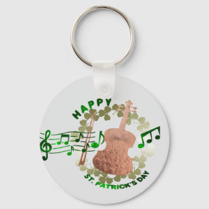 Chaveiro Pingente de Dia de São Patrício com Violino